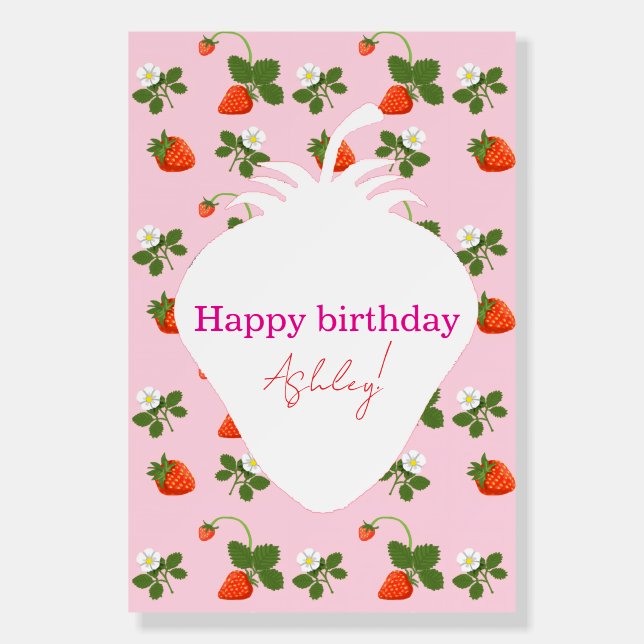 Strawberries Foam Board (Front)