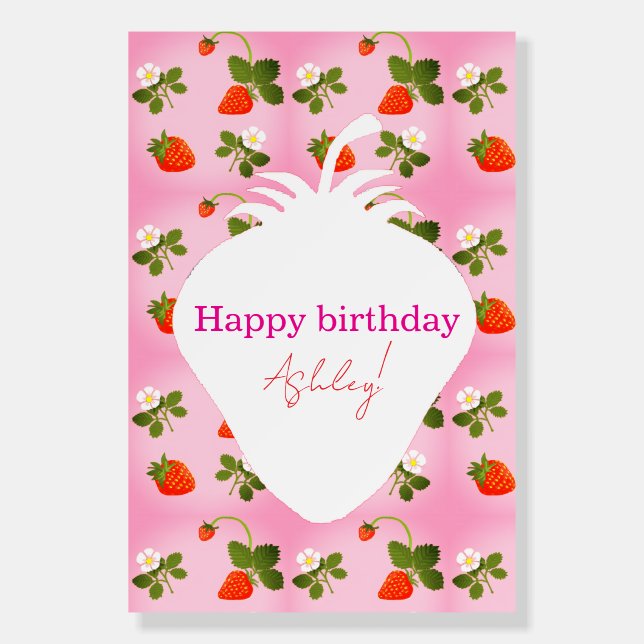 Strawberries Foam Board (Front)