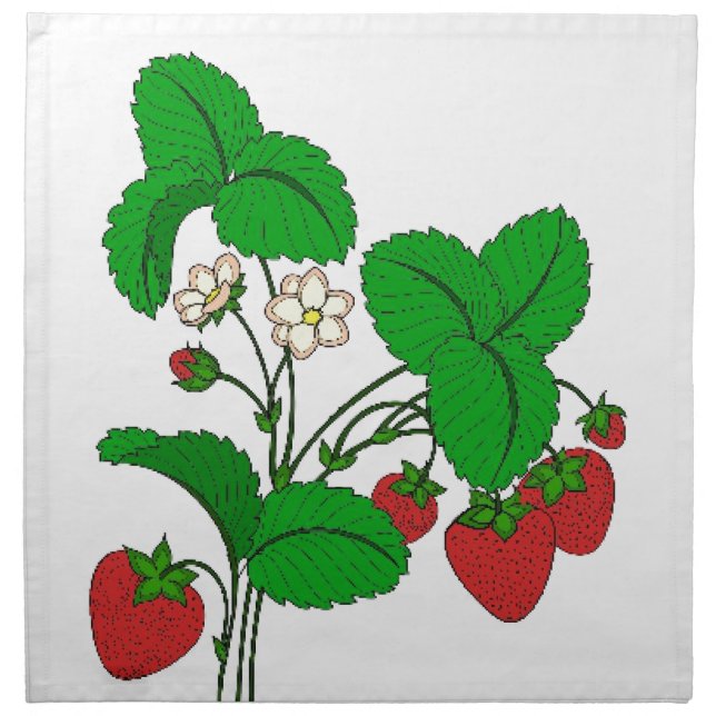 Strawberries for Breakfast Napkin (Front)