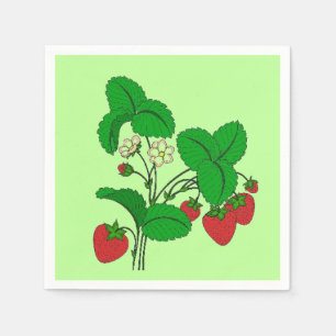Strawberries for Breakfast Paper Napkins