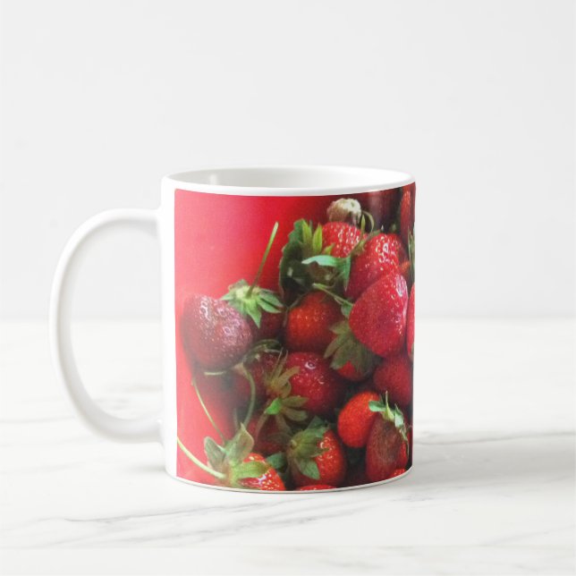 Strawberries | fresh picked red berries    coffee mug (Left)