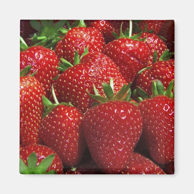 Strawberries fridge magnet (Front)