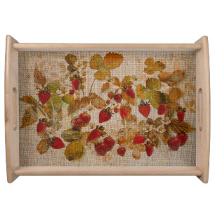 Strawberries from my backyard serving tray
