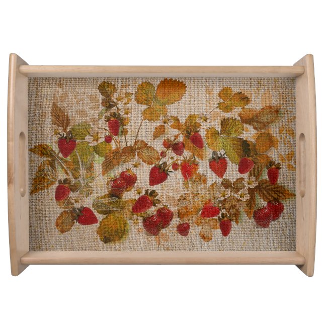 Strawberries from my backyard serving tray (Front)