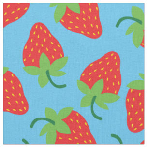 Strawberries Fruit Cute Kids Food Fabric