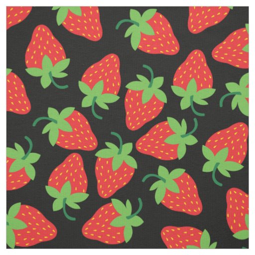 Strawberries Fruit Cute Kids Food Fabric