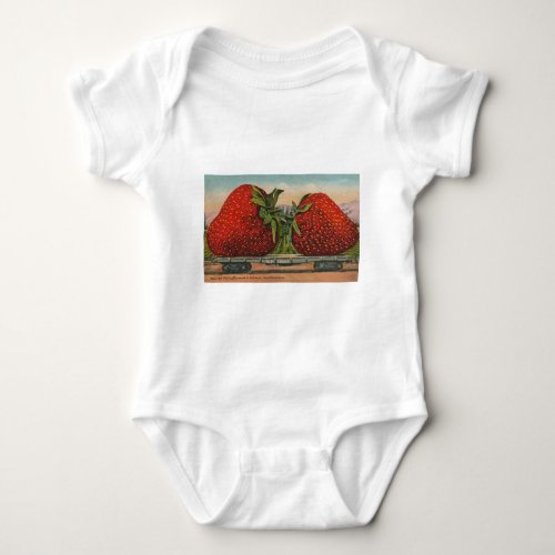 Strawberries Giant Antique Fruit Fun Baby Bodysuit