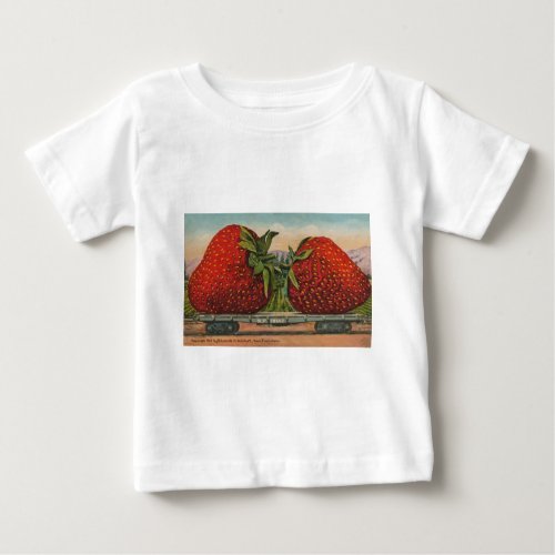 Strawberries Giant Antique Fruit Fun Baby T_Shirt