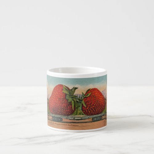 Strawberries Giant Antique Fruit Fun Espresso Cup