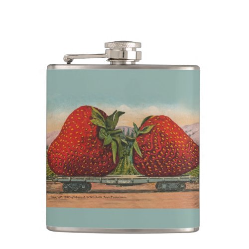 Strawberries Giant Antique Fruit Fun Flask