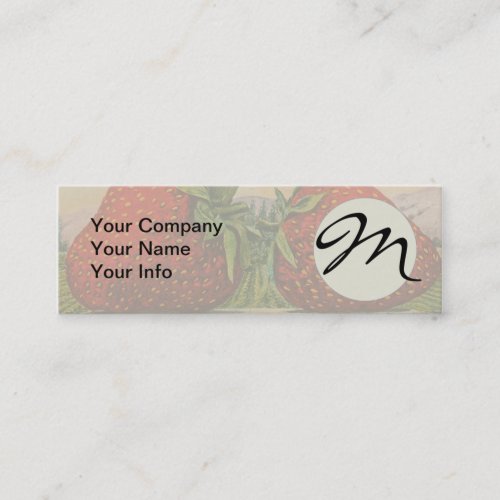 Strawberries Giant Antique Fruit Fun Mini Business Card