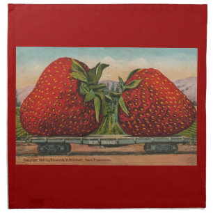 Strawberries Giant Antique Fruit Fun Napkin