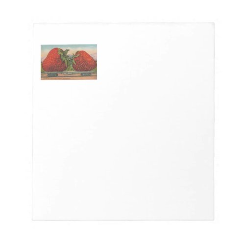 Strawberries Giant Antique Fruit Fun Notepad