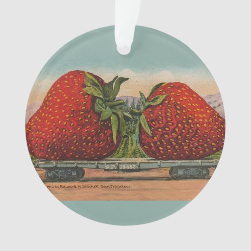 Strawberries Giant Antique Fruit Fun Ornament