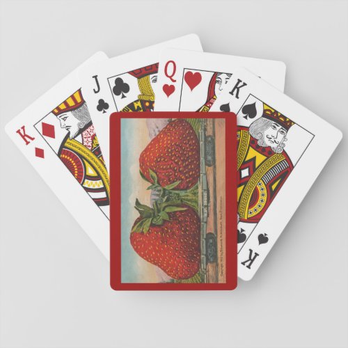 Strawberries Giant Antique Fruit Fun Poker Cards