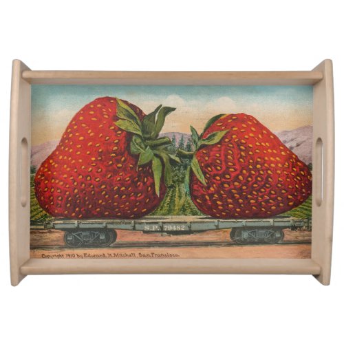 Strawberries Giant Antique Fruit Fun Serving Tray
