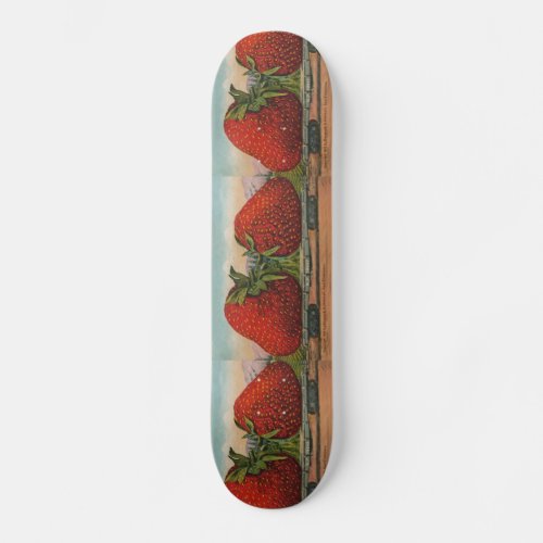 Strawberries Giant Antique Fruit Fun Skateboard Deck