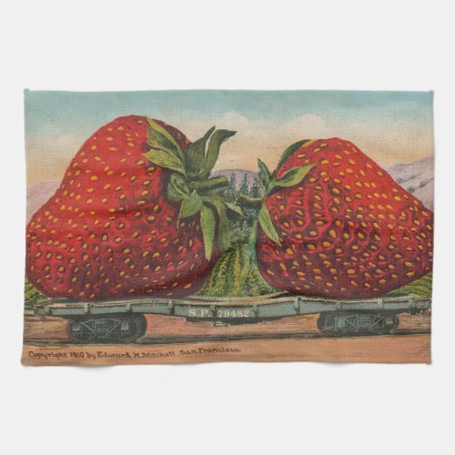 Strawberries Giant Antique Fruit Fun Towel