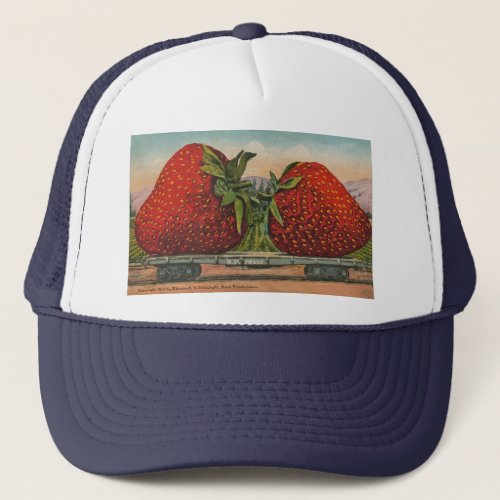 Strawberries Giant Antique Fruit Fun Trucker Hat