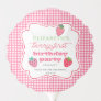 Strawberries Girl's Berry First Birthday Party Balloon