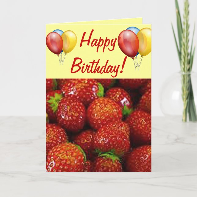 Strawberries  holiday card (Front)