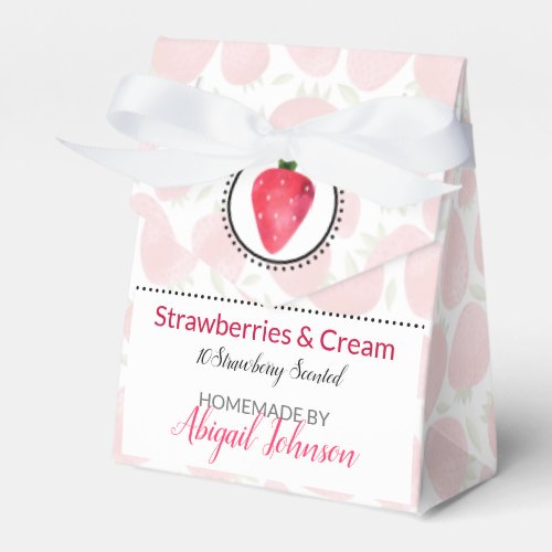 Strawberries Homemade Bath  Body Gift Packaging Favor Boxes