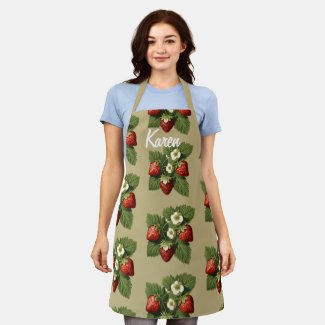 Strawberries  in beige -personalized