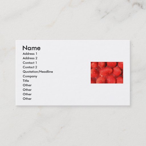 Customizable Strawberries in Jelly Business Card