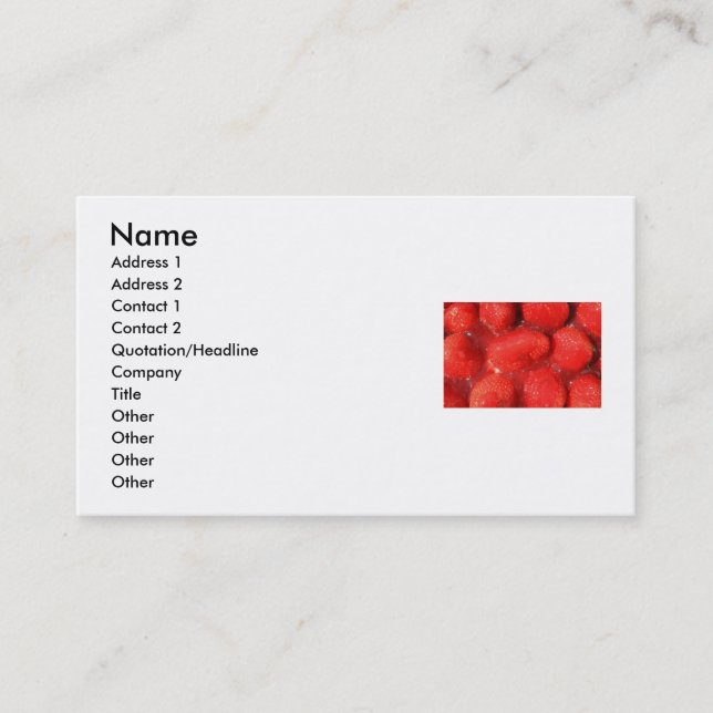 Strawberries in Jelly Business Card (Front)