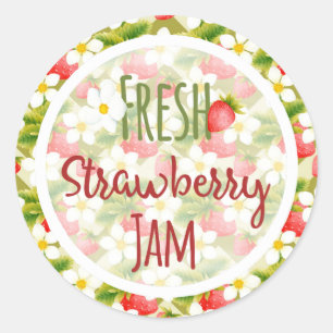 Strawberries Jam Canning Label