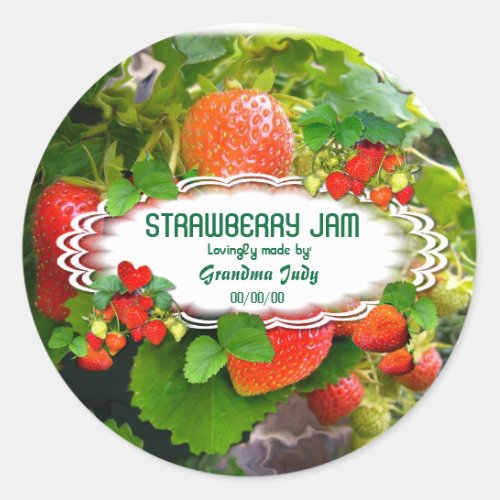 Strawberries Jam  Oval Sticker 3
