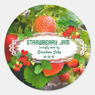 Strawberries Jam ~ Oval Sticker #3