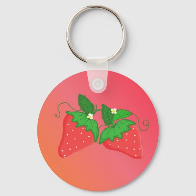 Strawberries Keychain (Front)