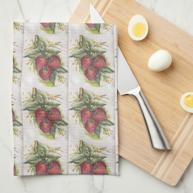 Strawberries Kitchen Towel (Quarter Fold)