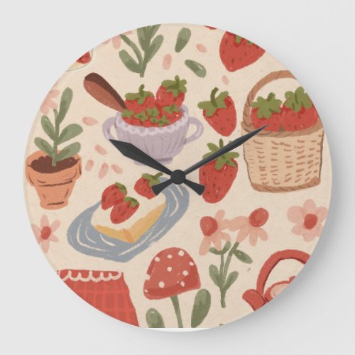 Strawberries  large clock