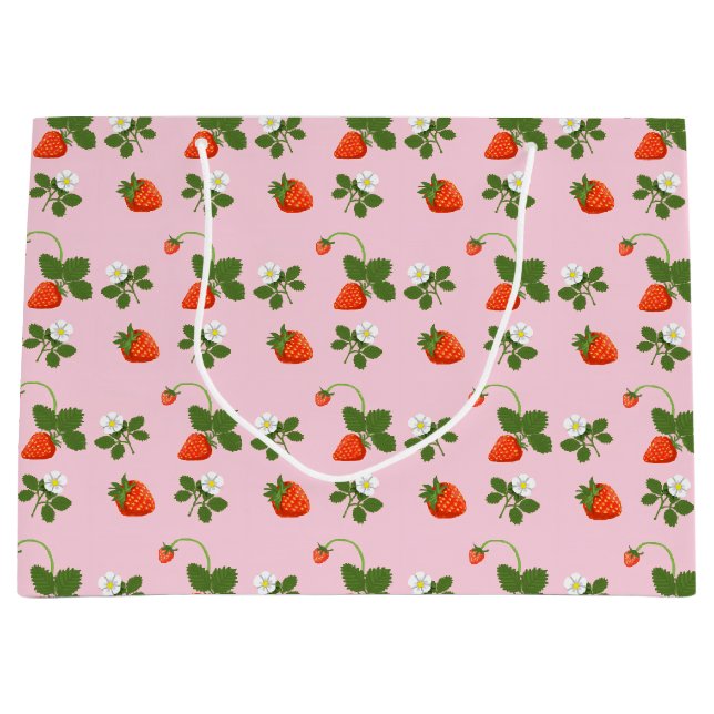 Strawberries Large Gift Bag (Front)