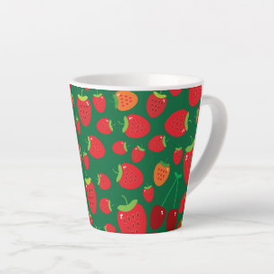 Strawberries latte mug