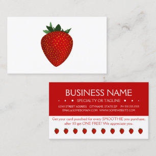 strawberries loyalty punch card