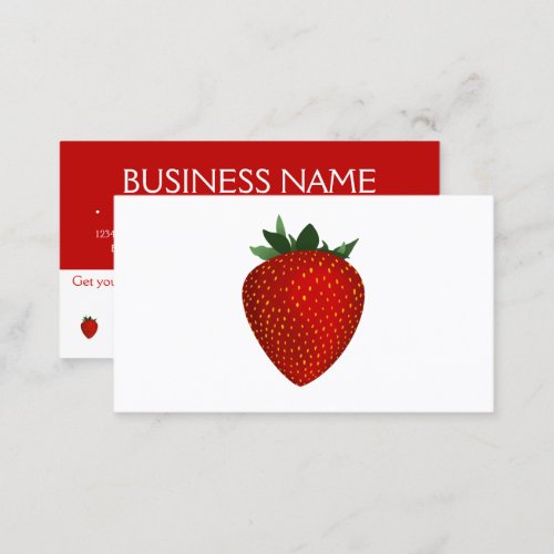 strawberries loyalty punch card