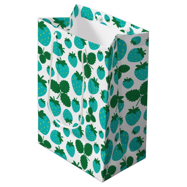 Strawberries Medium Gift Bag (Front Angled)