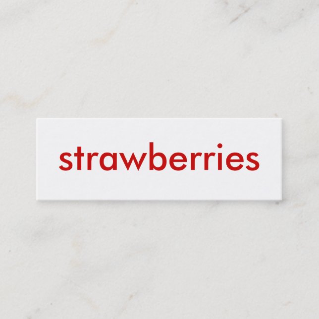 strawberries mini business card (Front)