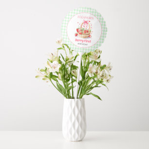 Strawberries mint green Berry First Birthday Balloon