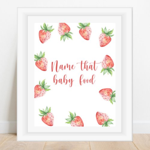 Strawberries _ name that baby food poster