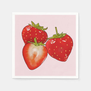 strawberries napkins