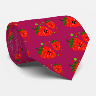 Strawberries Neck Tie