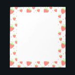 Strawberries Notepad<br><div class="desc">Tasty red strawberries design</div>