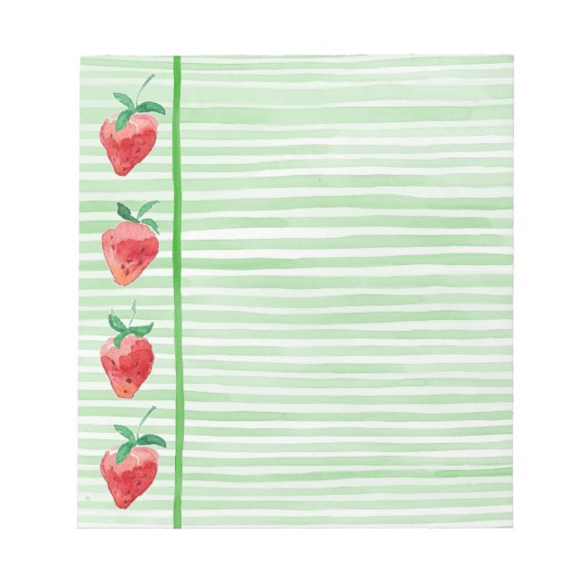 Strawberries Notepad (Front)
