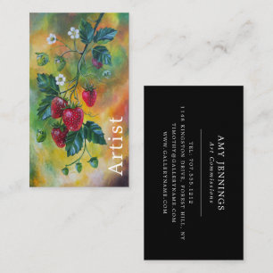 Strawberries on a Summer Vine by Alfred Fox Business Card