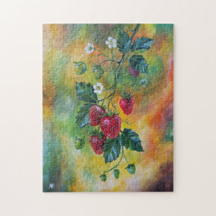 Strawberries on a Summer Vine by Alfred Fox Jigsaw Puzzle