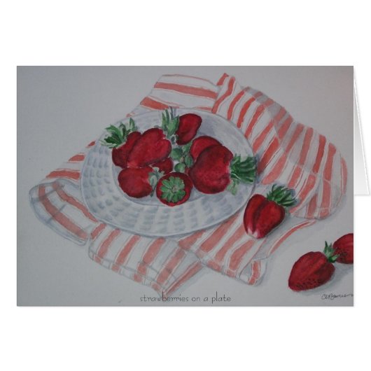 Strawberries on... - cards (Front Horizontal)